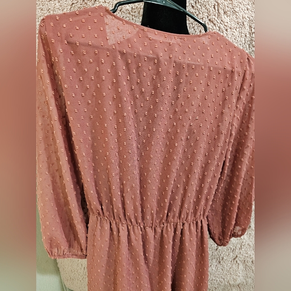 ZARA Dotted Mesh Romper Dress - Picture 9 of 15